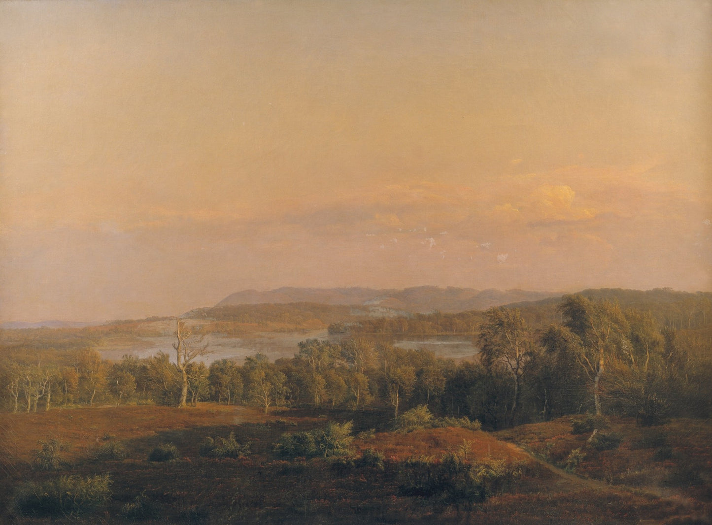 A View Towards Himmelbjerget, Jutland. Evening (c.1838) - Milisima Studio