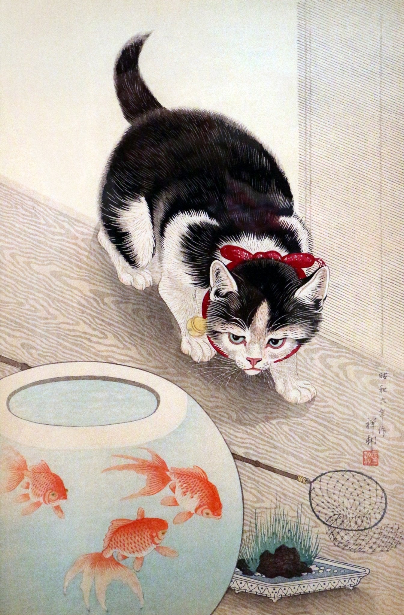 Cat and Goldfish Bowl (1933) - Milisima Studio