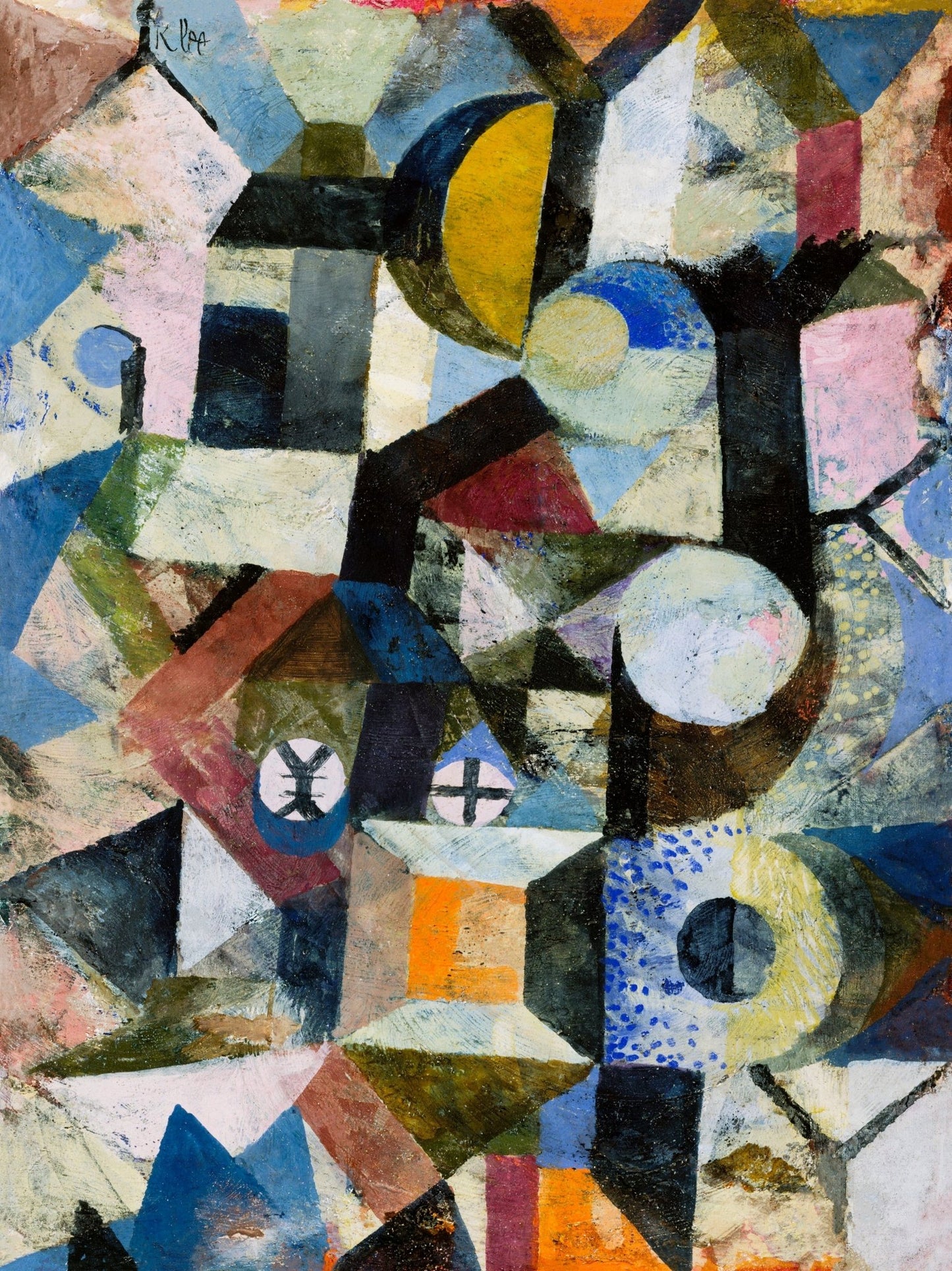 Composition with the Yellow Half - Moon and the Y (1918) - Milisima Studio