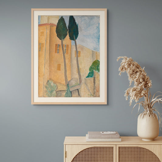 Cypresses and Houses at Cagnes (Cyprès et maisons à Cagnes) (1919) - Milisima Studio