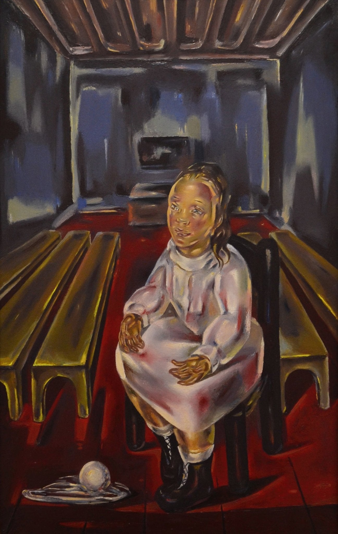 Fillette assise (dans la salle aux bancs) (1925) - Milisima Studio