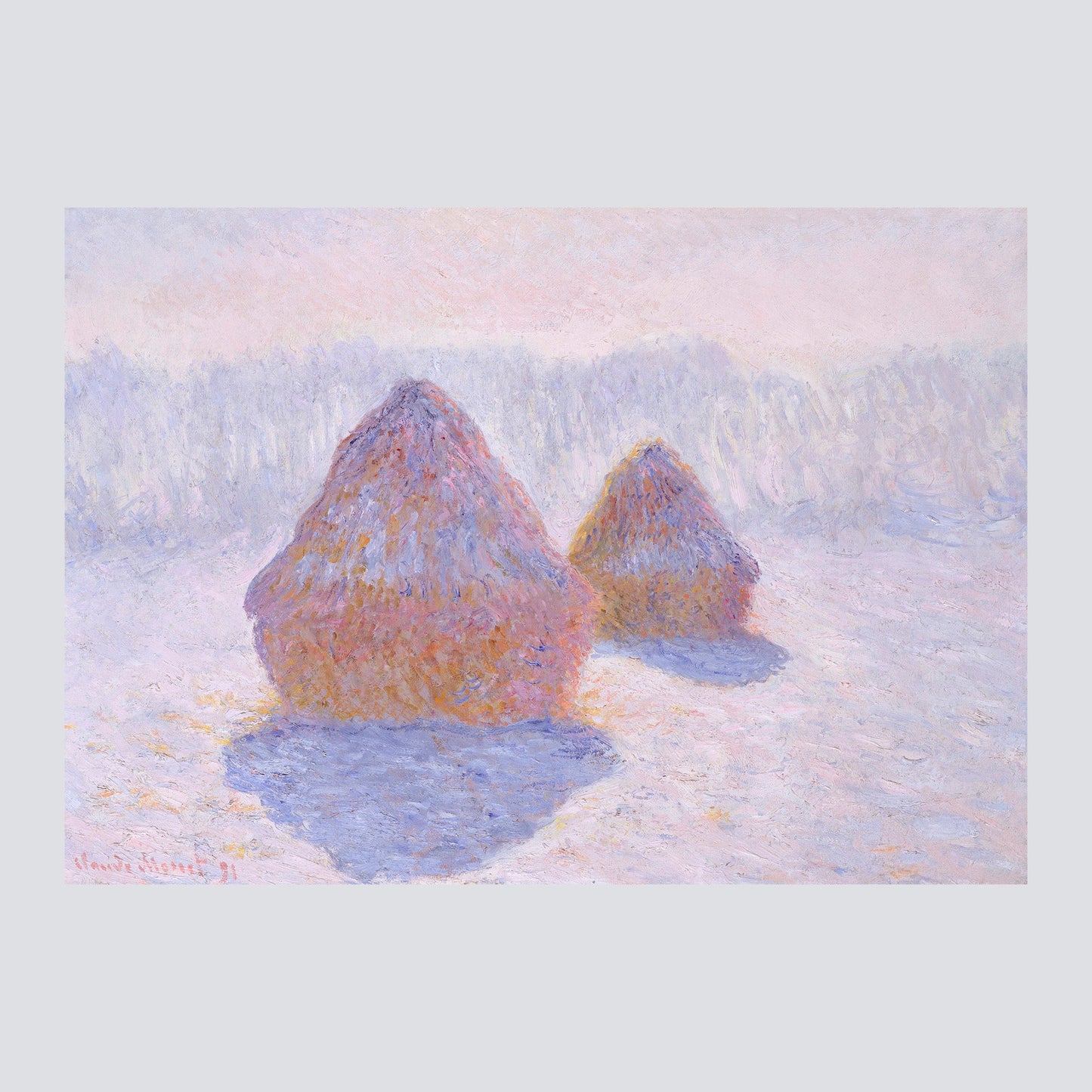 Haystacks (Effect of Snow and Sun) (1891) - Milisima Studio