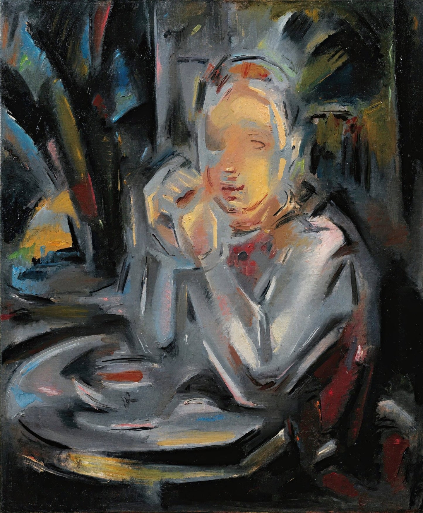 Jeune Assis À Table Face À Une Tasse (1931) - Milisima Studio