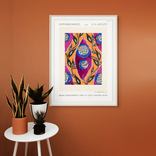 Samarkande PL 4 Flower pochoir pattern (1914) - Milisima Studio