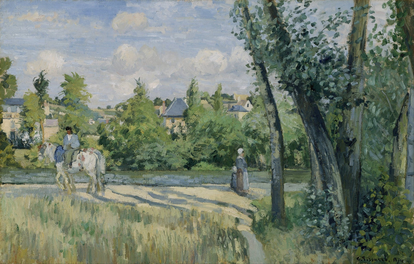 Sunlight on the Road, Pontoise (1874) - Milisima Studio