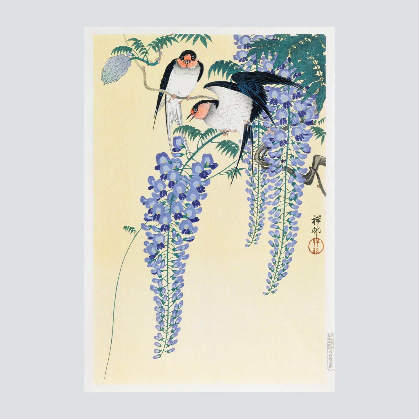 Swallows and Wisteria (1926) - Milisima Studio