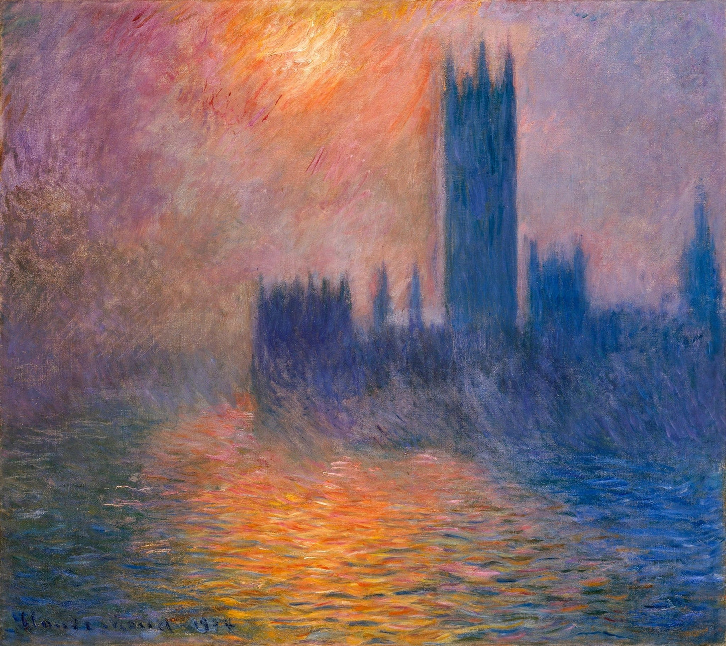 The Houses of Parliament, Sunset (1904) - Milisima Studio