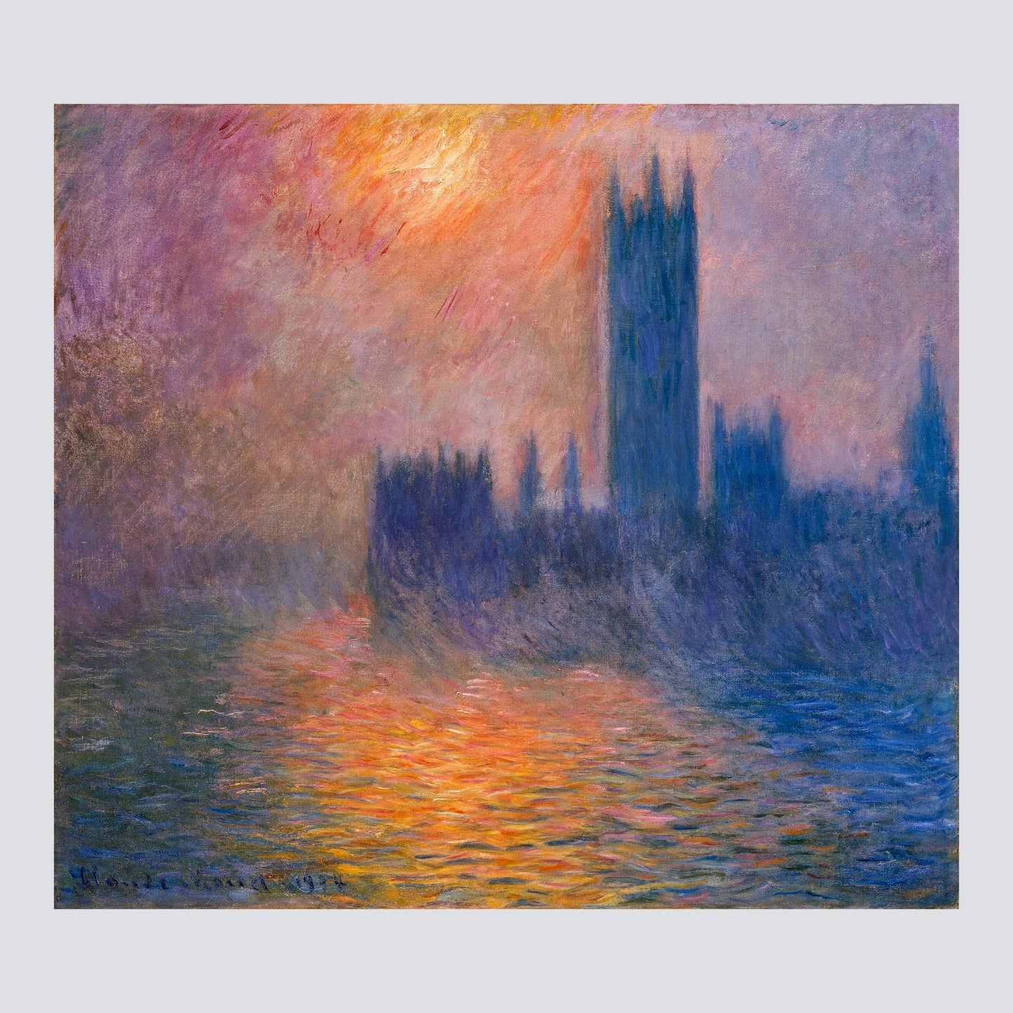 The Houses of Parliament, Sunset (1904) - Milisima Studio