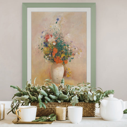 Vase of Flowers (Pink Background) (1906) - Milisima Studio