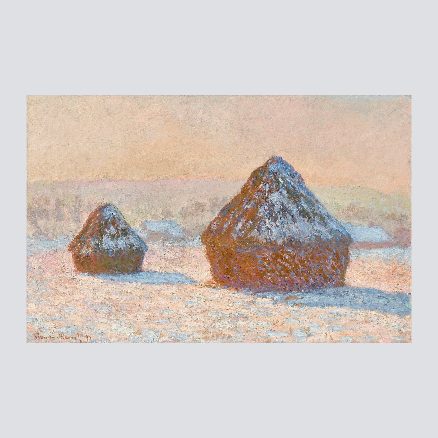 Wheatstacks, Snow Effect, Morning (1891) - Milisima Studio