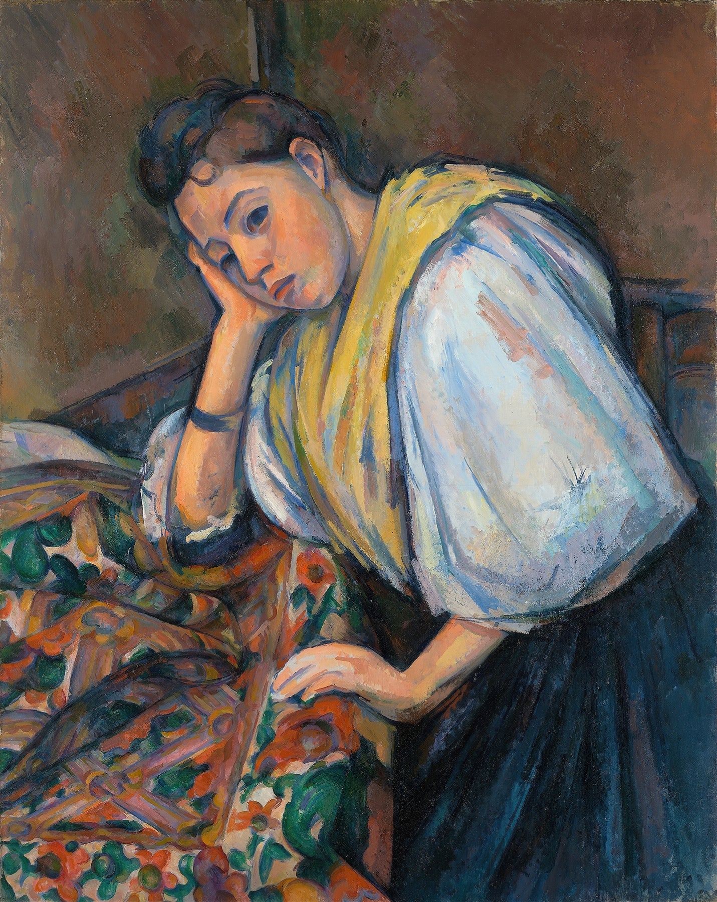 Young Italian Woman at a Table (ca. 1895–1900) - Milisima Studio