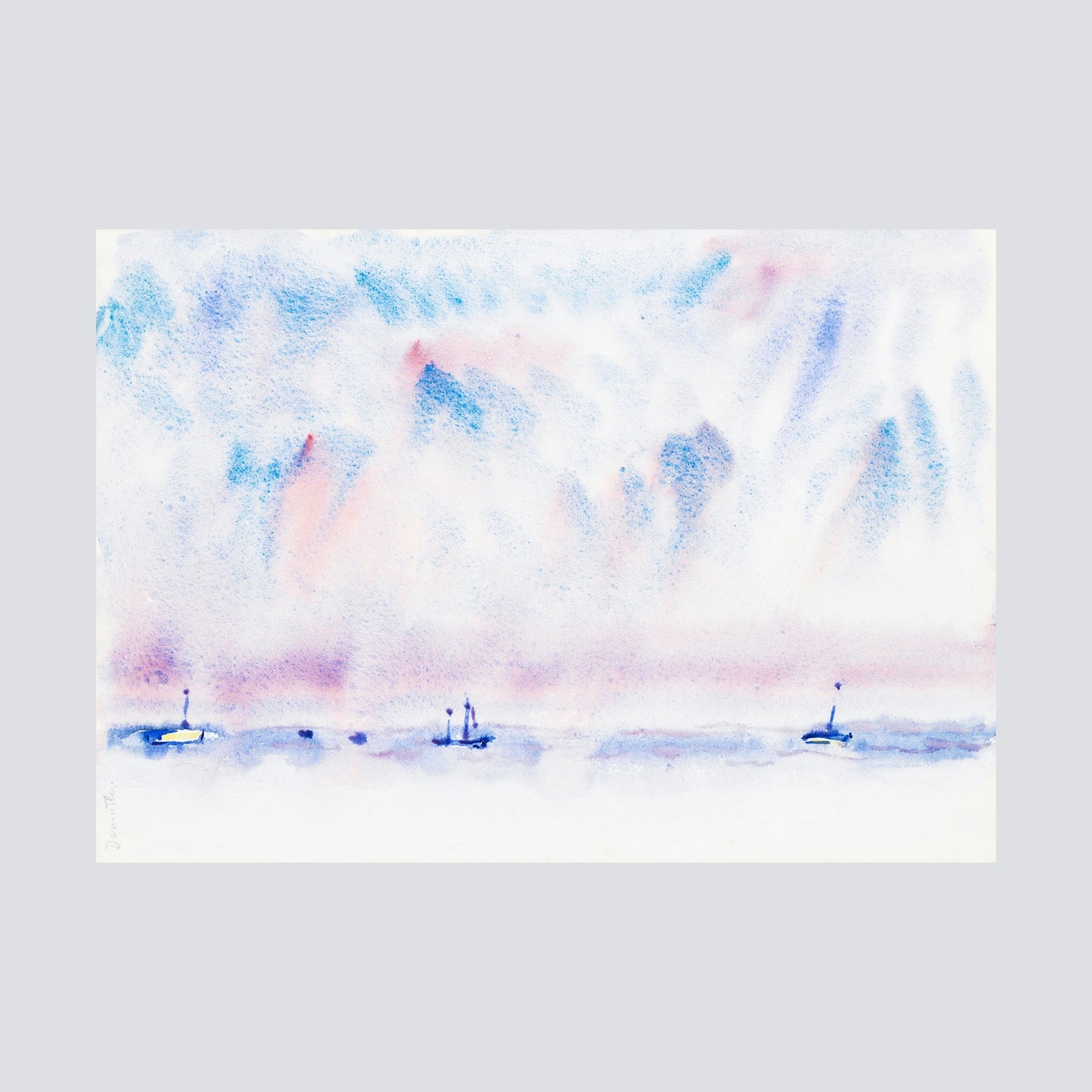 Bermuda Sky and Sea with Boats (ca. 1917) - Milisima Studio
