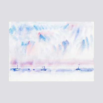 Bermuda Sky and Sea with Boats (ca. 1917) - Milisima Studio