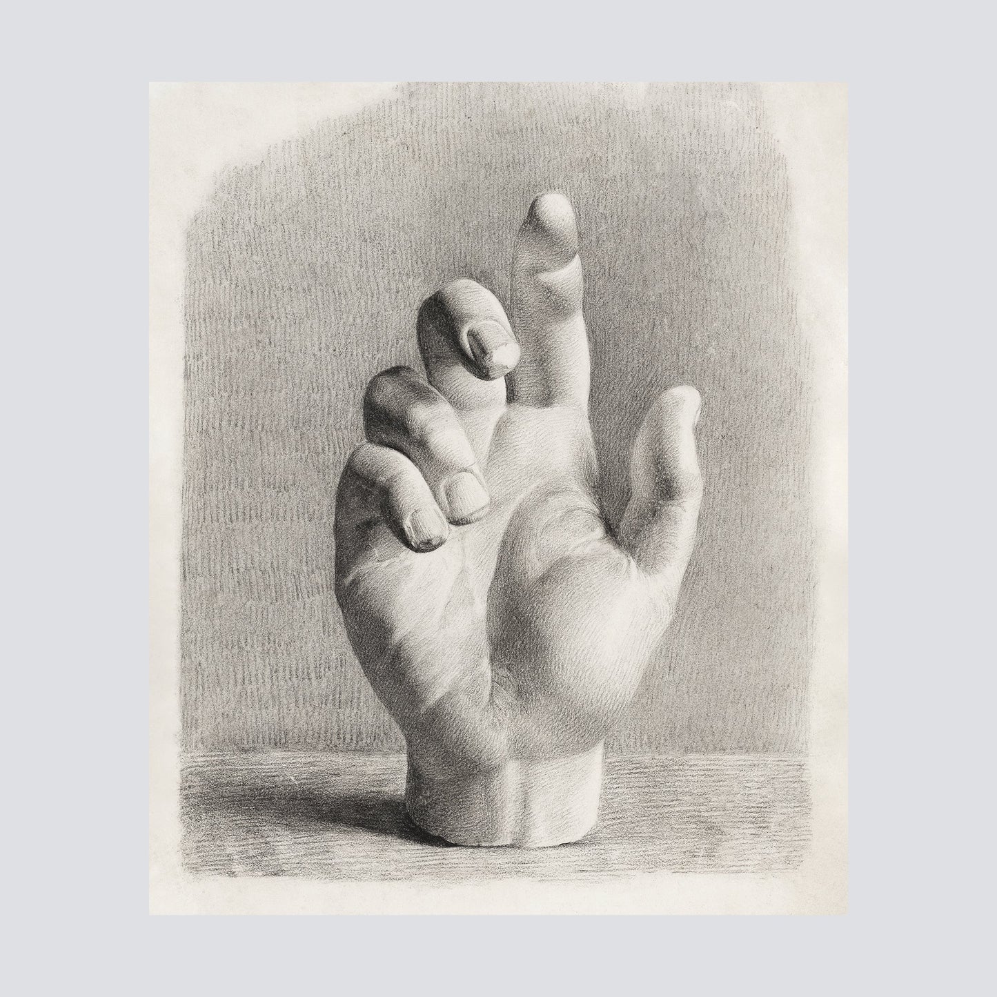 En Hånd, Tegnet Efter Gips (1829–1833) - Milisima Studio