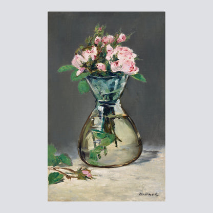 Moss Roses in a Vase (1882) - Milisima Studio