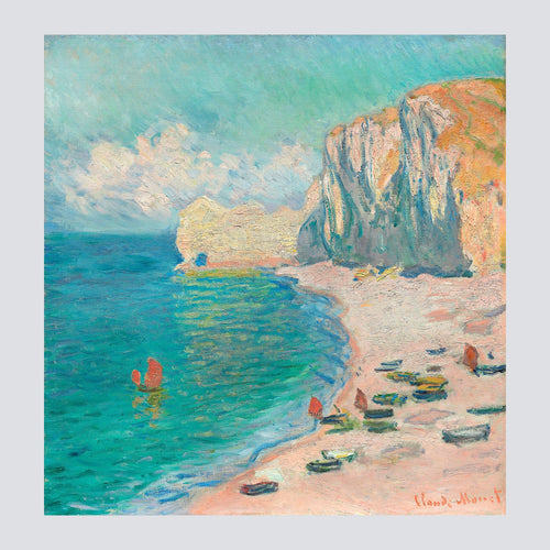 La playa y la falaise d'Amont (1885)
