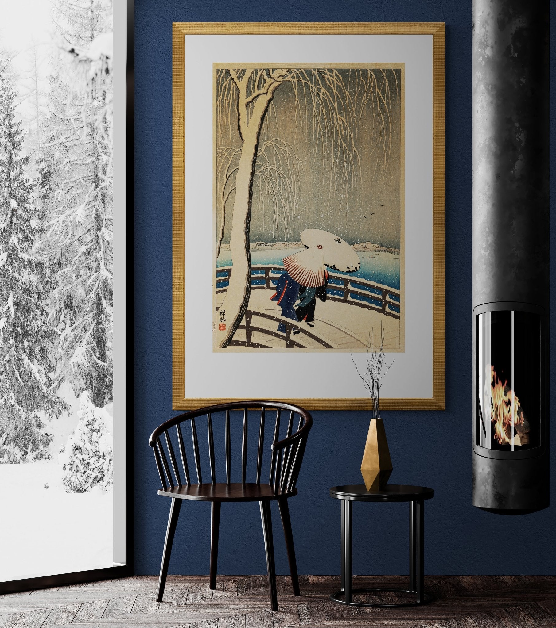 Umbrellas in the Snow (1931) - Milisima Studio