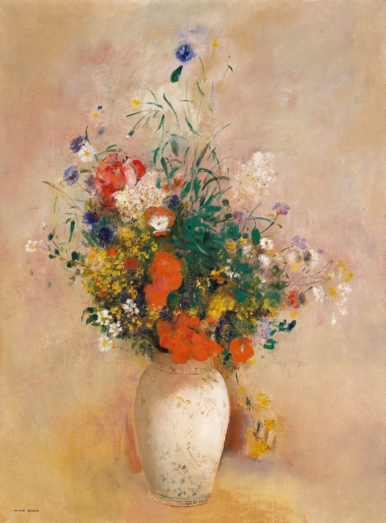 Vase of Flowers (Pink Background) (1906) - Milisima Studio