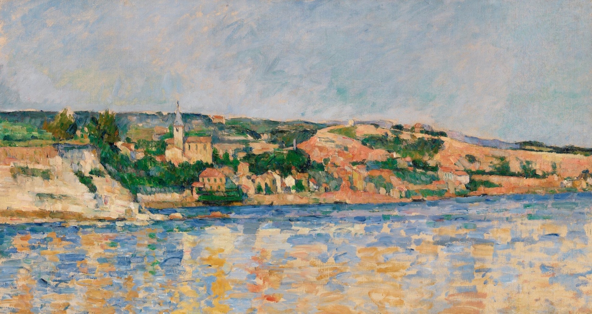 Village at the Water's Edge (ca. 1876) - Milisima Studio